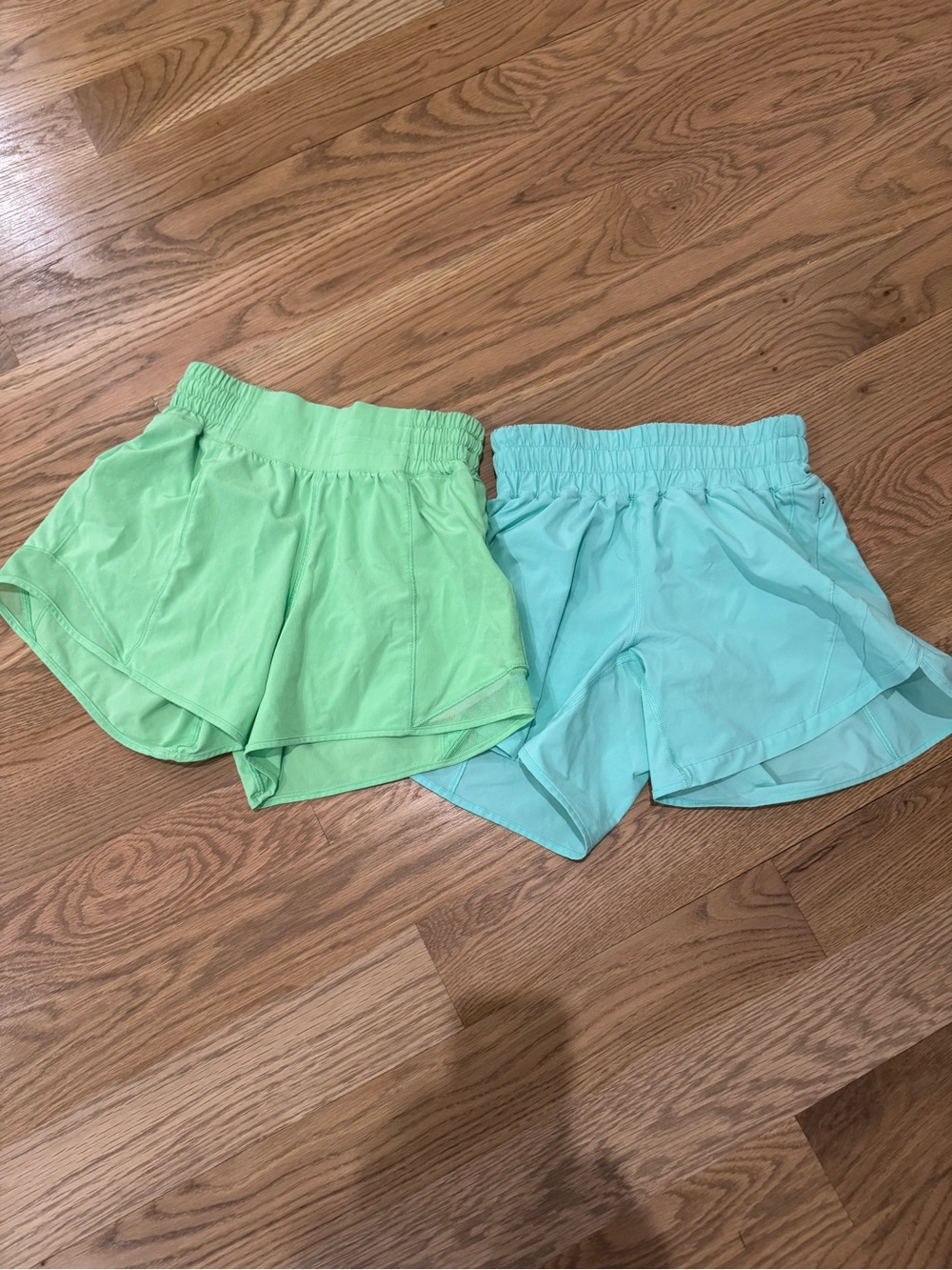 lululemon athletica Women's Athletic Shorts - Mint Green & Aqua Blue